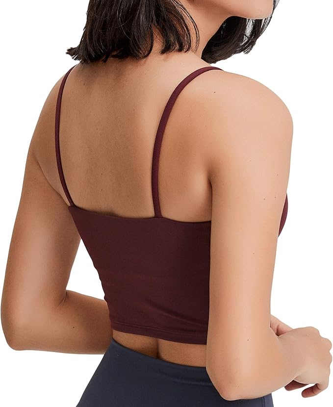 Lemedy Women Padded Sports Bra Fitness Workout Running Shirts Yoga Tank Top