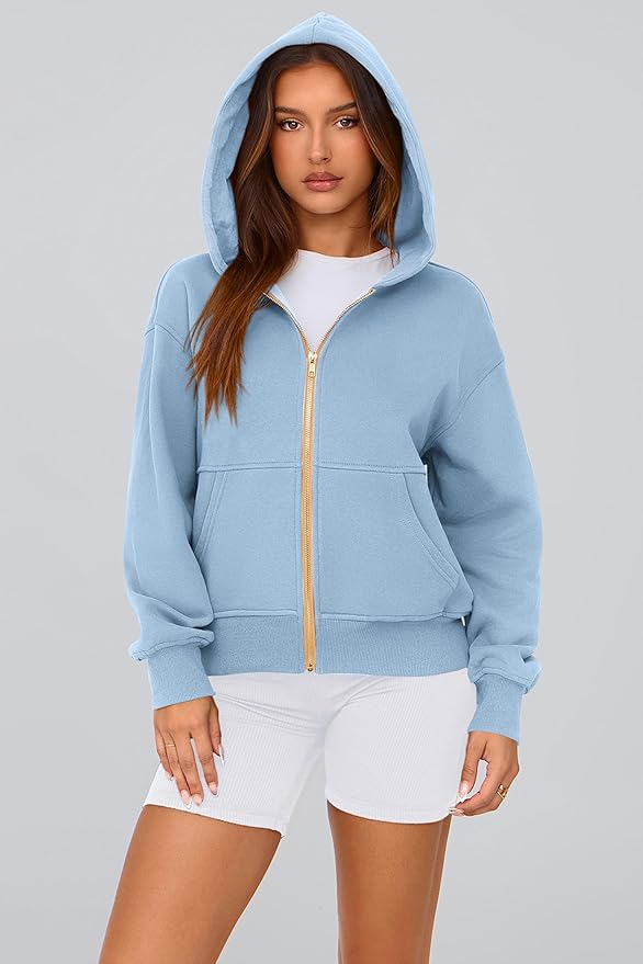 PRETTYGARDEN Hoodies for Women Sweatshirt Zip Up Hoodie Fall Fashion 2026 Trendy Long Sleeve Jackets Winter Clothing Outfits