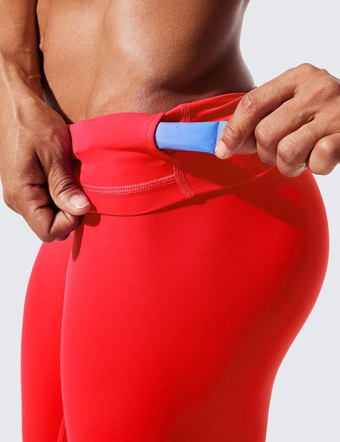 CRZ YOGA Women's Hugged Feeling Compression Leggings - Thick High Waisted Workout Leggings 25"