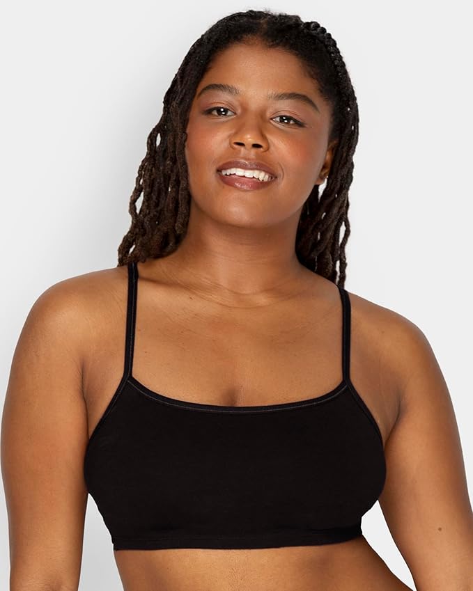 Fruit of the Loom Women's Spaghetti Strap Cotton Pullover Sports Bra Value Pack