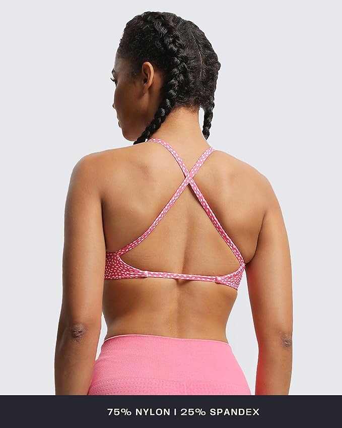 Aoxjox Women's Workout Sports Bras Fitness Metamorph Sienna Twist Bra Yoga Crop Tank