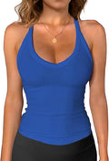 iGENJUN Workout Tops for Women Racerback Basic Tank Summer 2026 Camisole V Neck Slim Fit Ribbed Sleeveless