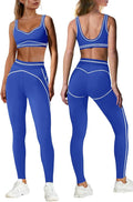 Nirovien Womens 2 Piece Workout Sets Athletic Yoga Sets Pilates Gym Outfits Butt Lifting Leggings and Sports Bra