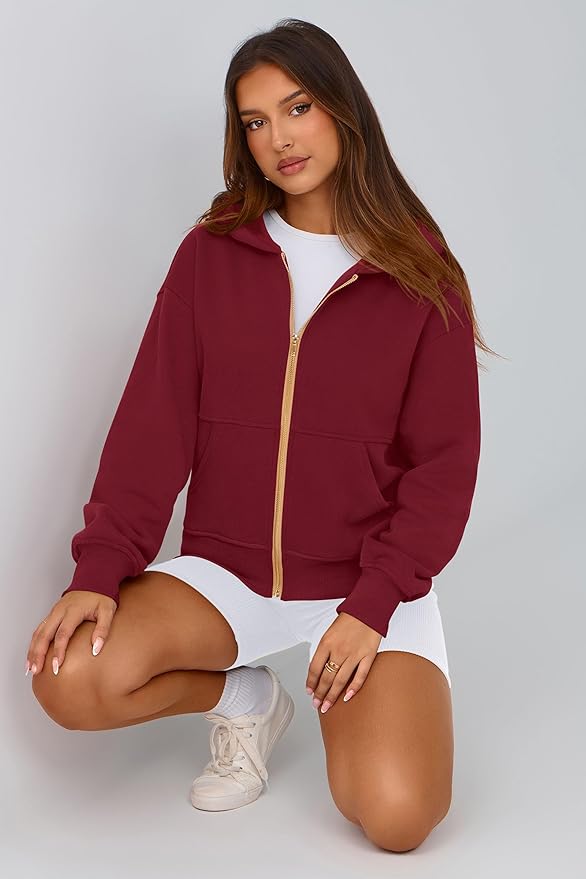 PRETTYGARDEN Hoodies for Women Sweatshirt Zip Up Hoodie Fall Fashion 2026 Trendy Long Sleeve Jackets Winter Clothing Outfits