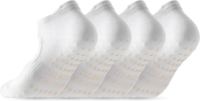 CoolMate Pilates Socks with Grips for Women, Yoga Socks, Crew Non Slip Women for Barre, Pilates Gifts for Women