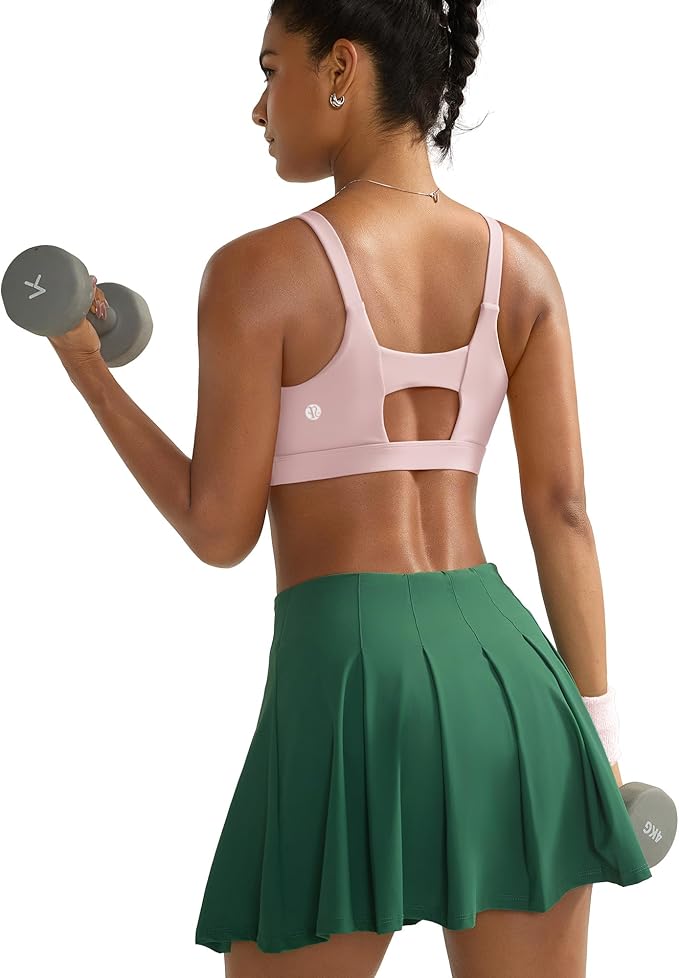 RUNNING GIRL Sports Bra for Women High Support, Molded Cup High Impact Sports Bras with Sewn in Pads