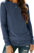 AUTOMET Women‘s Basic Long Sleeve Crewneck, Plus Size Winter & Spring Top, Casual Fall Tee for Teacher & Everyday Outfits