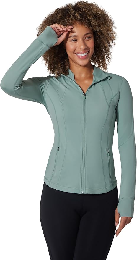 Yogalicious Womens Ultra Soft Lightweight Full Zip Yoga Jacket with Pockets