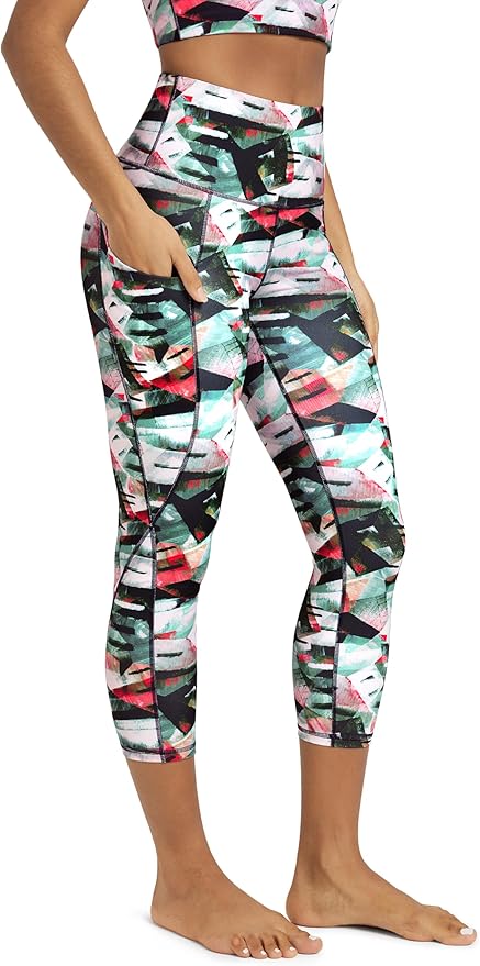 ODODOS Women's High Waisted Yoga Leggings with Pockets, Tummy Control Non See Through Workout Athletic Running Yoga Pants