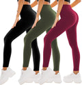 SINOPHANT 3 Pack Leggings for Women - High Waisted Buttery Soft Yoga Pants for Workout Athletic Sports