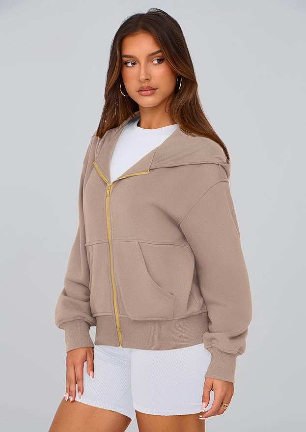 PRETTYGARDEN Hoodies for Women Sweatshirt Zip Up Hoodie Fall Fashion 2026 Trendy Long Sleeve Jackets Winter Clothing Outfits