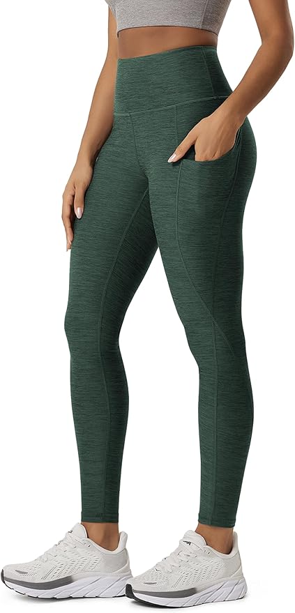 ODODOS Women's High Waisted Yoga Leggings with Pockets, Tummy Control Non See Through Workout Athletic Running Yoga Pants