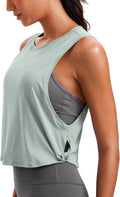CRZ YOGA Pima Cotton Large Armhole Tank Tops for Women - Workout Sport Athletic Yoga Running Gym Loose Crop Sleeveless Shirts