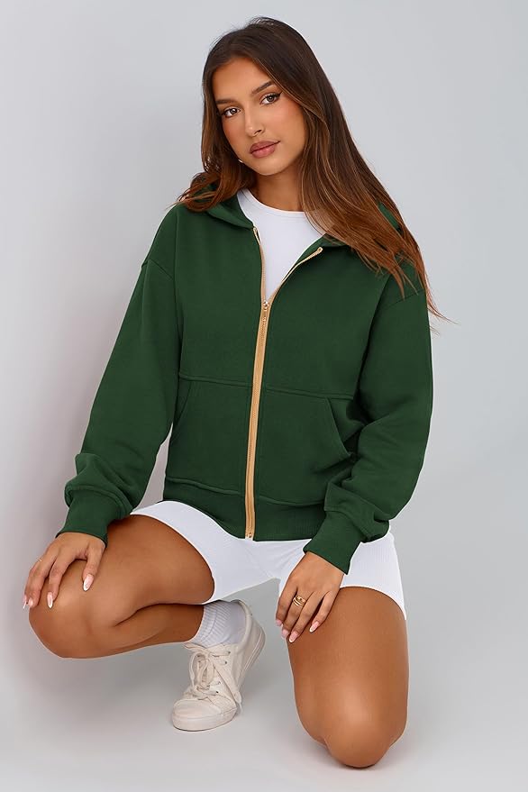 PRETTYGARDEN Hoodies for Women Sweatshirt Zip Up Hoodie Fall Fashion 2026 Trendy Long Sleeve Jackets Winter Clothing Outfits