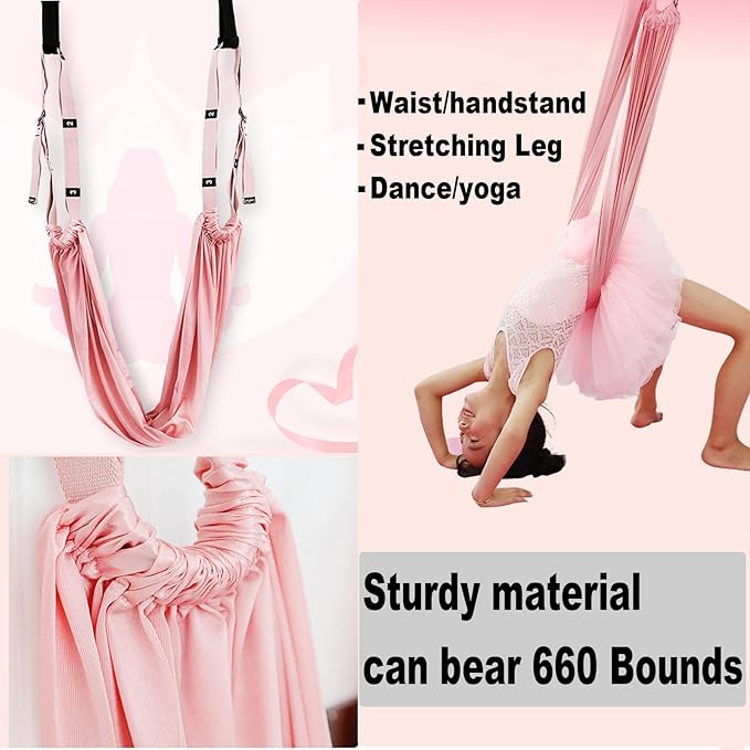 Tchrules Leg Stretcher Strap, Backbend Training Belt with Door Anchor, Flexibility Trainer Stretching Equipment Assist Stretch Strap for Fitness Gymnastics Dance Aerial Yoga Ballet