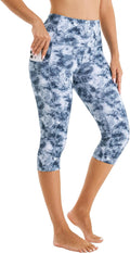 Stelle Women's Capri Yoga Pants with Pockets Essential High Waisted Leggings for Workout