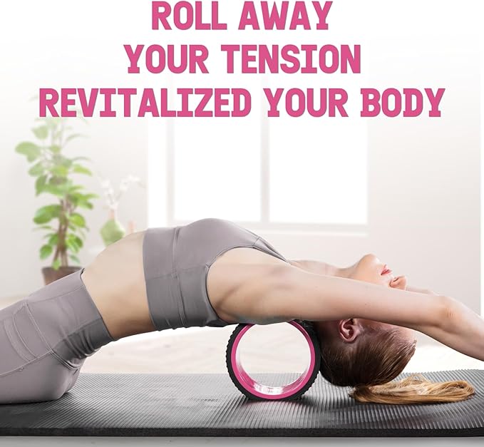 Yes4All Yoga Wheel Roller, 500 lb Capacity Back Cracker Roller for Comfort HIPS & Neck, Available in 6”/10”/12” Sizes