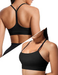 Buauty Sports Bra for Women, Y Back Light Support Workout Bra with Removable Pads for Yoga Pilates Gym
