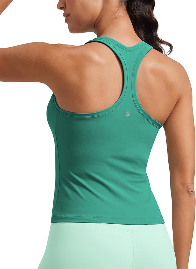 CRZ YOGA Butterluxe Racerback Tank Tops for Women - Yoga Workout Casual Gym Athletic Camisole Tight Sleeveless Shirts