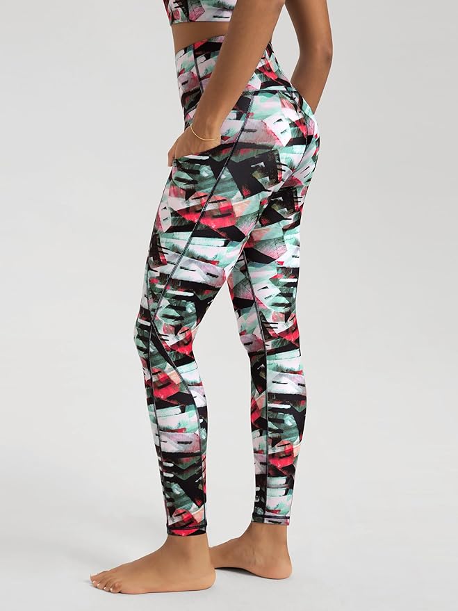 ODODOS Women's High Waisted Yoga Leggings with Pockets, Tummy Control Non See Through Workout Athletic Running Yoga Pants