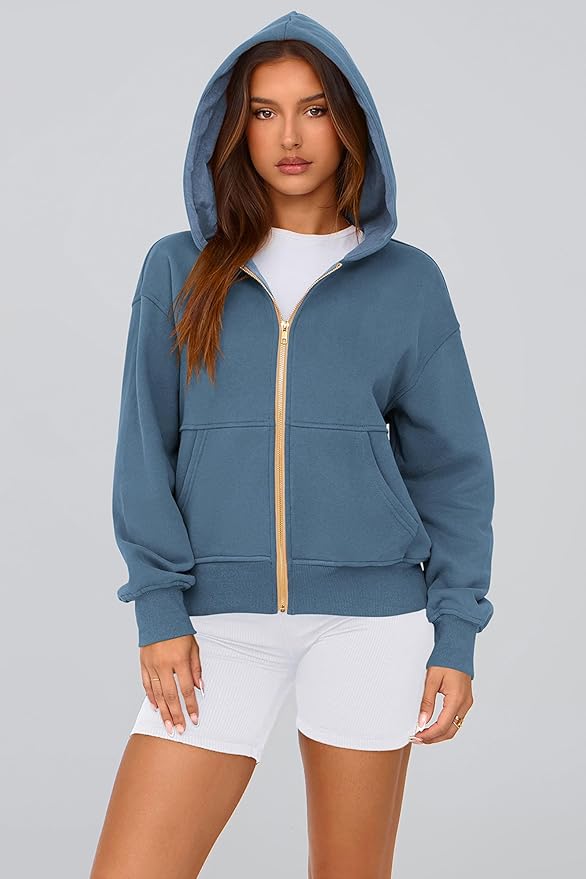 PRETTYGARDEN Hoodies for Women Sweatshirt Zip Up Hoodie Fall Fashion 2026 Trendy Long Sleeve Jackets Winter Clothing Outfits