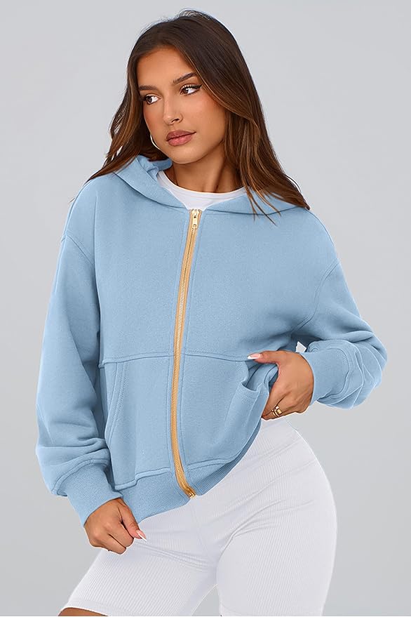 PRETTYGARDEN Hoodies for Women Sweatshirt Zip Up Hoodie Fall Fashion 2026 Trendy Long Sleeve Jackets Winter Clothing Outfits