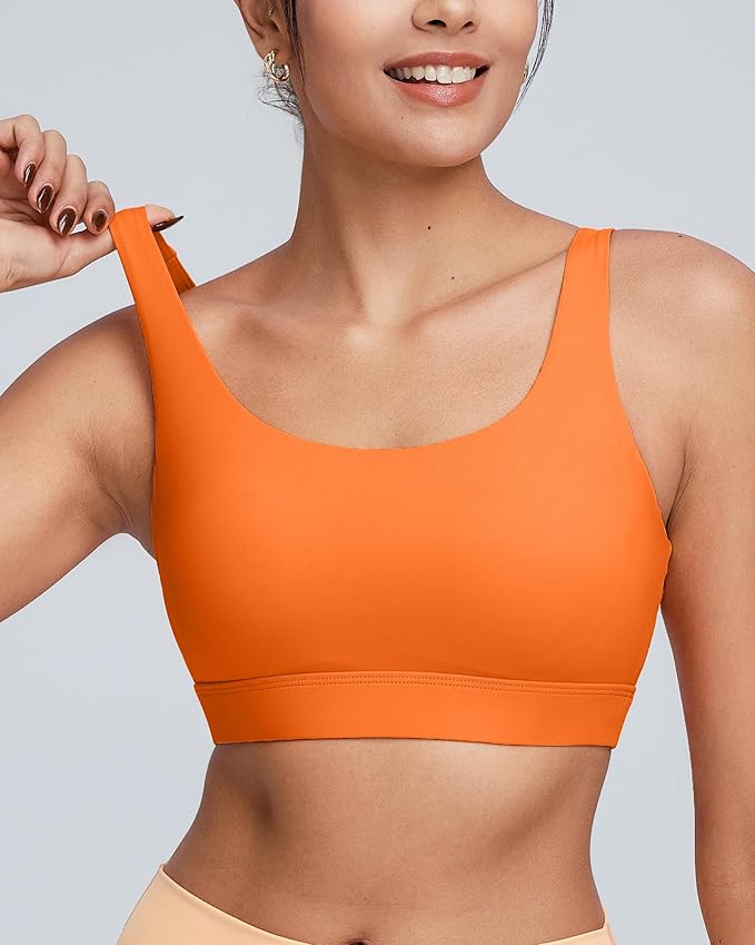 RUNNING GIRL Sports Bra for Women High Support, Molded Cup High Impact Sports Bras with Sewn in Pads Workout Running Bra