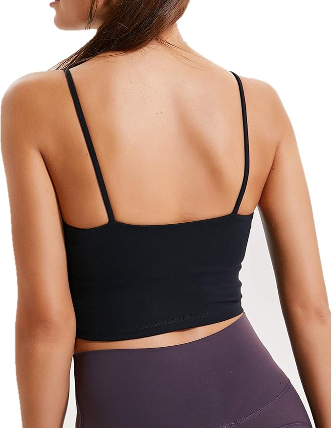 Lemedy Women Padded Sports Bra Fitness Workout Running Shirts Yoga Tank Top