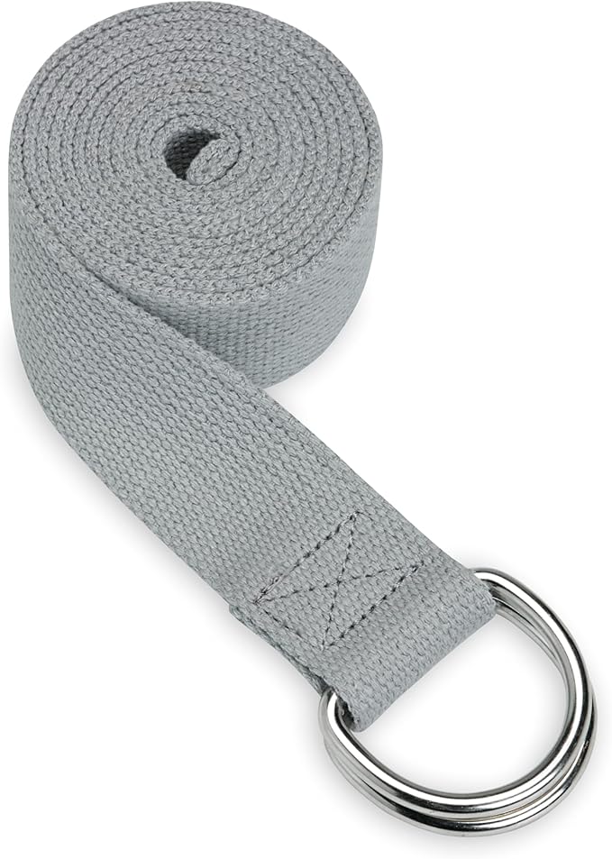 Gaiam Yoga Strap Premium Athletic Stretch Band with Adjustable Metal D-Ring Buckle Loop | Exercise & Fitness Stretching for Yoga, Pilates, Physical Therapy, Dance, Gym Workouts