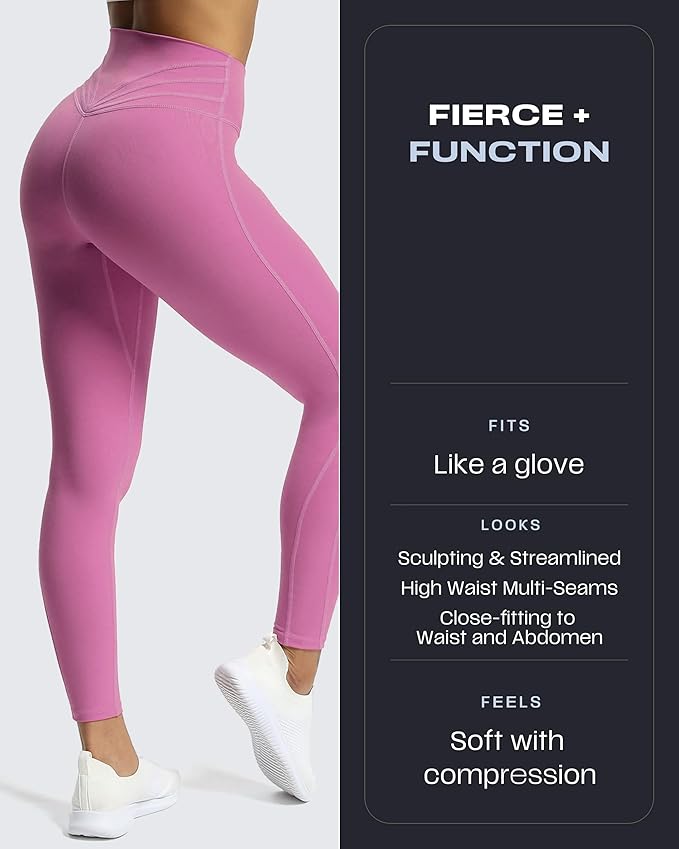 Aoxjox High Waisted Workout Leggings for Women Trinity Yoga Pants 26.5"