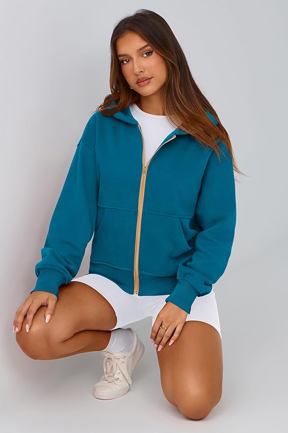 PRETTYGARDEN Hoodies for Women Sweatshirt Zip Up Hoodie Fall Fashion 2026 Trendy Long Sleeve Jackets Winter Clothing Outfits