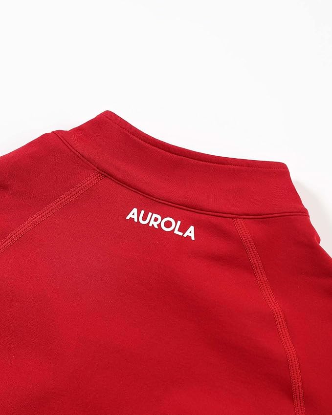 AUROLA Influence Athletic Workout Jacket for Women, Lightweight Slim Fit Full Zip Running Yoga Sports Jacket with Thumb Holes