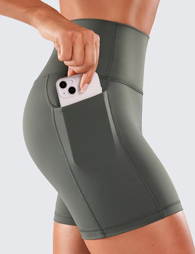 CRZ YOGA Women's Hugged Feeling Compression Leggings - Thick High Waisted Workout Leggings 25"
