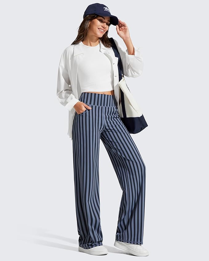 Promover Wide Leg Pants Woman Yoga Pants with Pockets Stretch Loose Casual Lounge Sweatpants Petite/Regular/Tall
