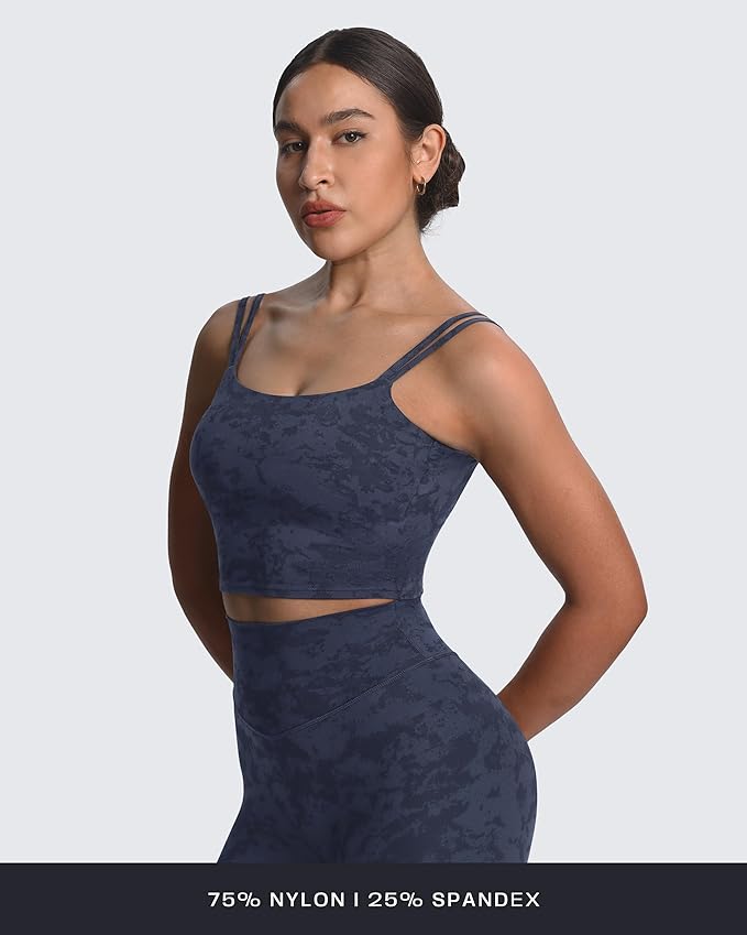 Aoxjox Women's Workout Sports Bras Fitness Yoga Crop Tank Metamorph Twist Back Cami
