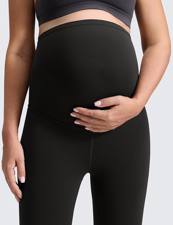 CRZ YOGA Butterluxe Maternity Leggings 25" - Over The Belly Buttery Soft Workout Activewear Yoga Womens Pregnancy Pants