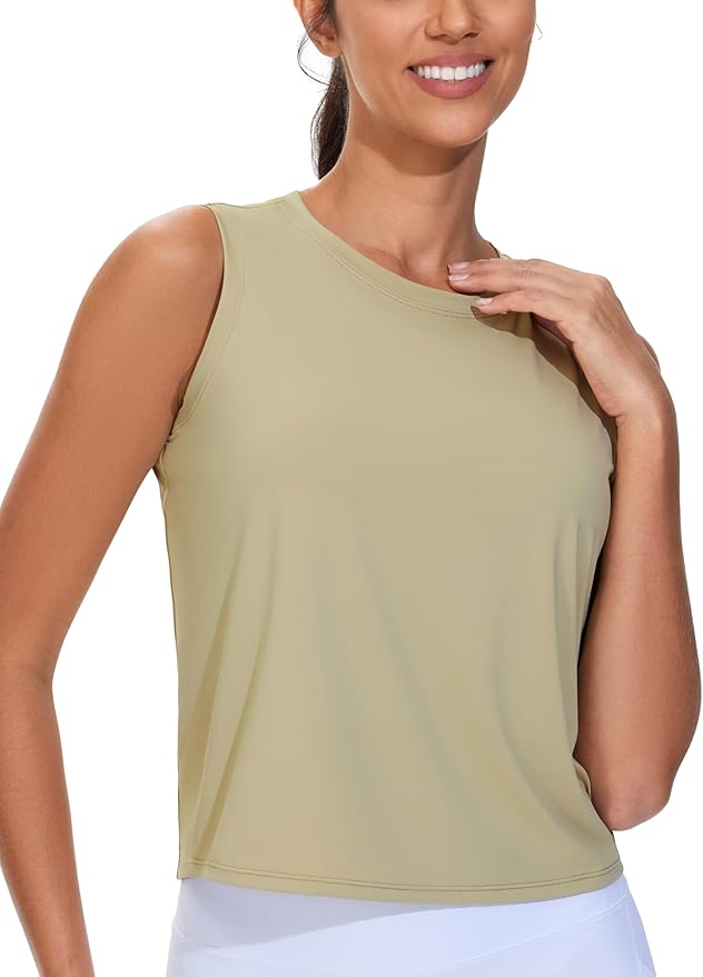 Dragon Fit Womens Ice Silk Workout Tank Tops Sleeveless Cropped Yoga Shirt for Running Gym Summer