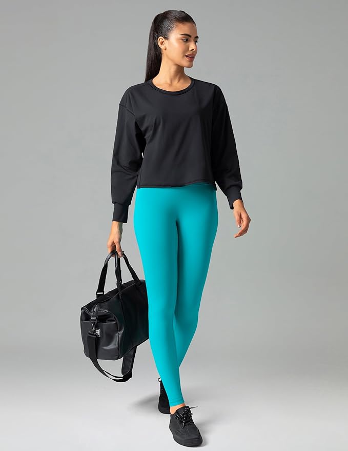 Colorfulkoala Dreamlux No Front Seam Leggings for Women 25"/28" Inseam, High Waisted Buttery Soft Yoga Pants