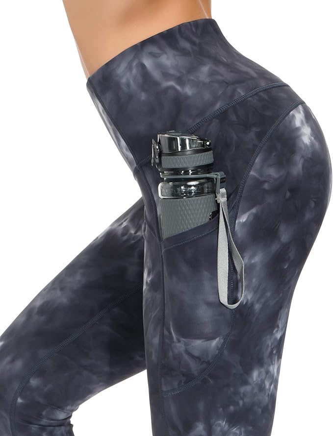 Dragon Fit High Waist Yoga Leggings with 3 Pockets,Tummy Control Workout Running 4 Way Stretch Yoga Pants