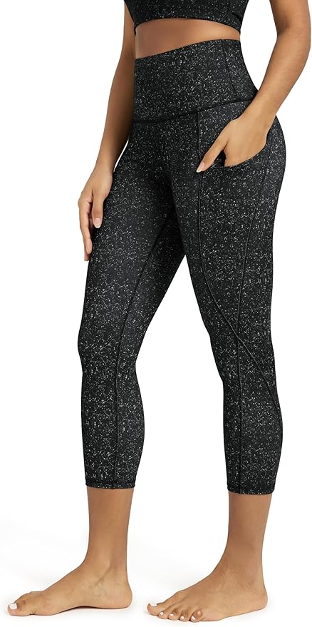 ODODOS Women's High Waisted Yoga Leggings with Pockets, Tummy Control Non See Through Workout Athletic Running Yoga Pants