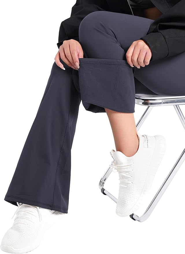 Sunzel Flare Leggings, Crossover Yoga Pants with Tummy Control, High-Waisted and Wide Leg