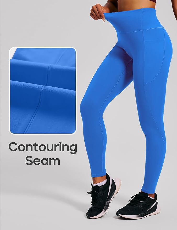 Heathyoga Scrunch Butt Lifting Leggings with Pockets for Women Tummy Control Compression Leggings No Front Seam Yoga Pants