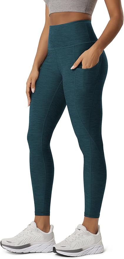 ODODOS Women's High Waisted Yoga Leggings with Pockets, Tummy Control Non See Through Workout Athletic Running Yoga Pants