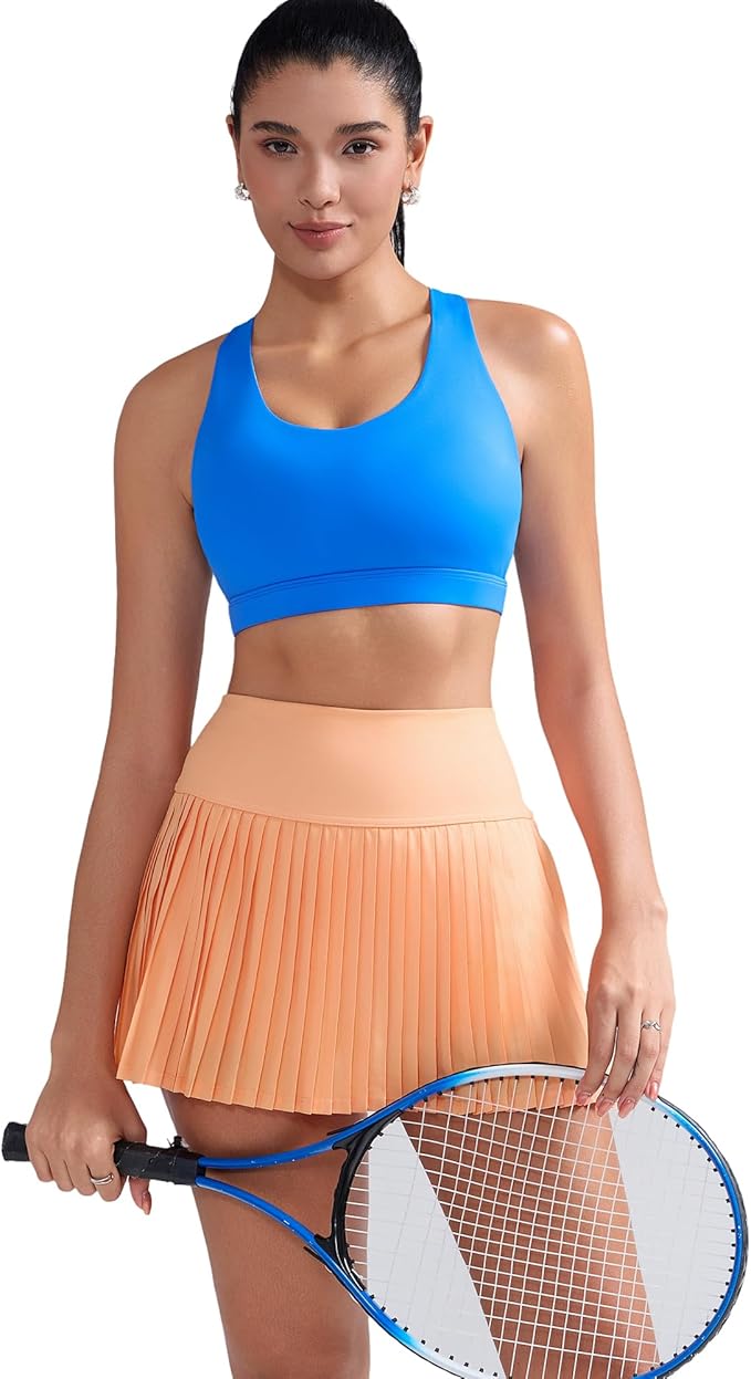 RUNNING GIRL Sports Bras for Women,Padded Strappy Sports Bras Criss-Cross Back Medium Support Sports Bras with Removable Cups