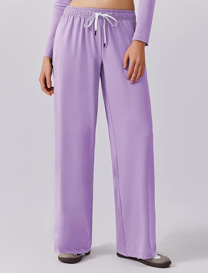 PINSPARK Women 2 Piece Lounge Set Long Sleeve Cropped Top Wide Leg Pants with Pockets 2024 Fall Outfits Matching Tracksuit