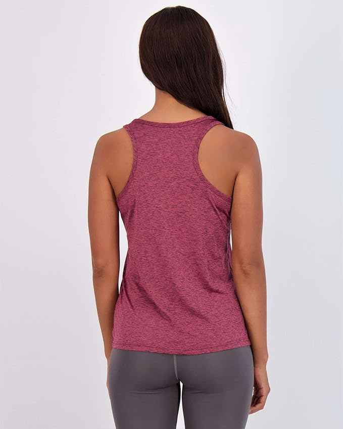 Real Essentials 5 Pack: Women's Racerback Tank Top Dry-Fit Athletic Performance Yoga Activewear (Available in Plus Size)