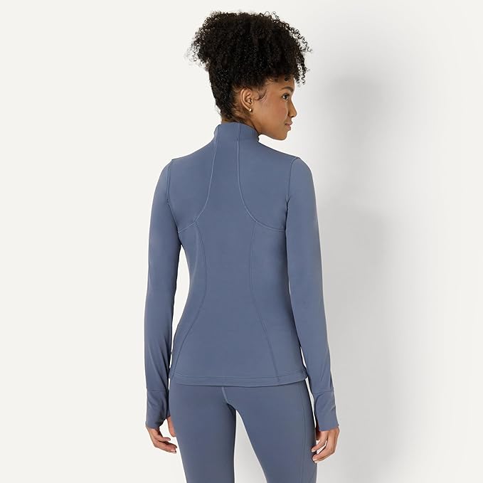Amazon Essentials Women's Active FormFlex Buttery Soft Slim Fit Quarter Zip Long Sleeve Pullover Jacket