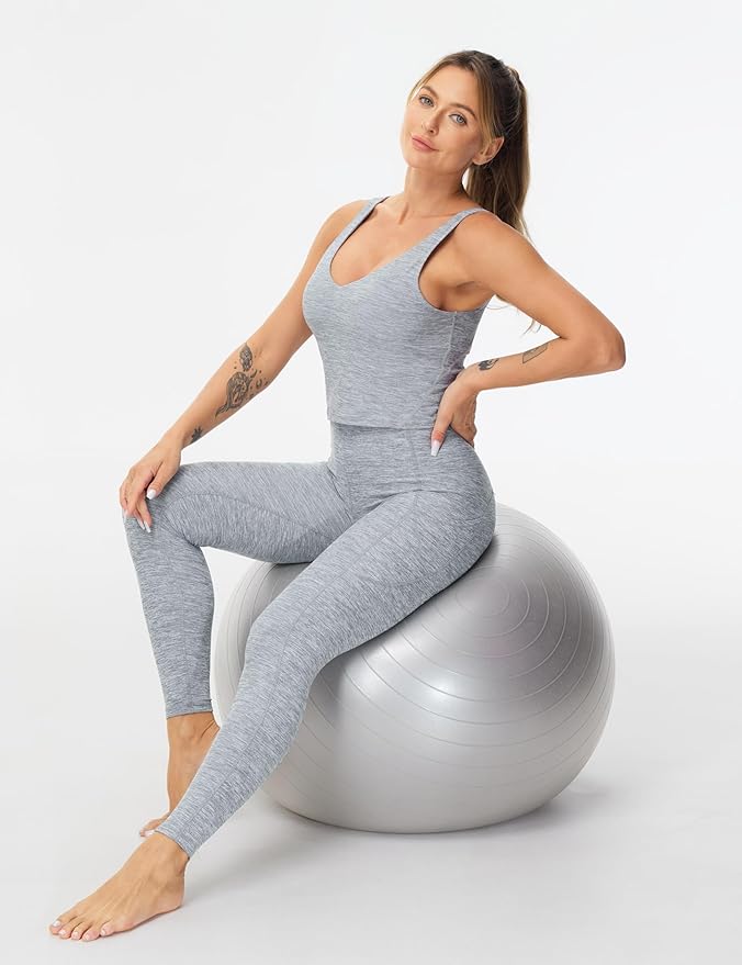 THE GYM PEOPLE Thick High Waist Yoga Pants with Pockets, Tummy Control Workout Running Yoga Leggings for Women