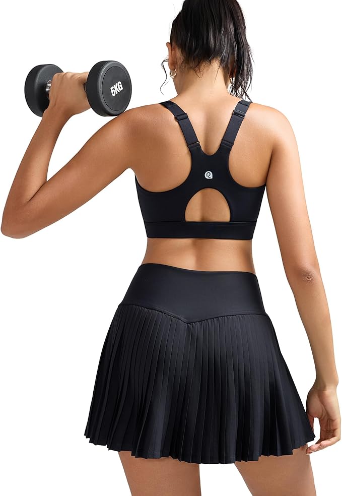 RUNNING GIRL Sports Bra for Women,Adjustable Straps Supportive High Impact Sports Bras for Women with Sewn in Pads