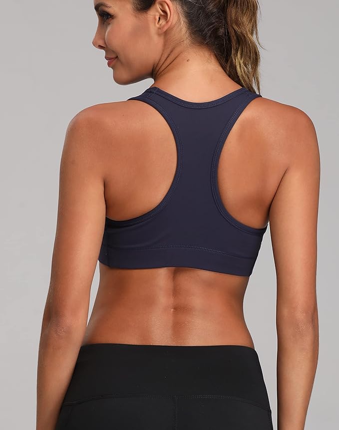 Oalka Women's Racerback Sports Fitness Support Workout Running Bras